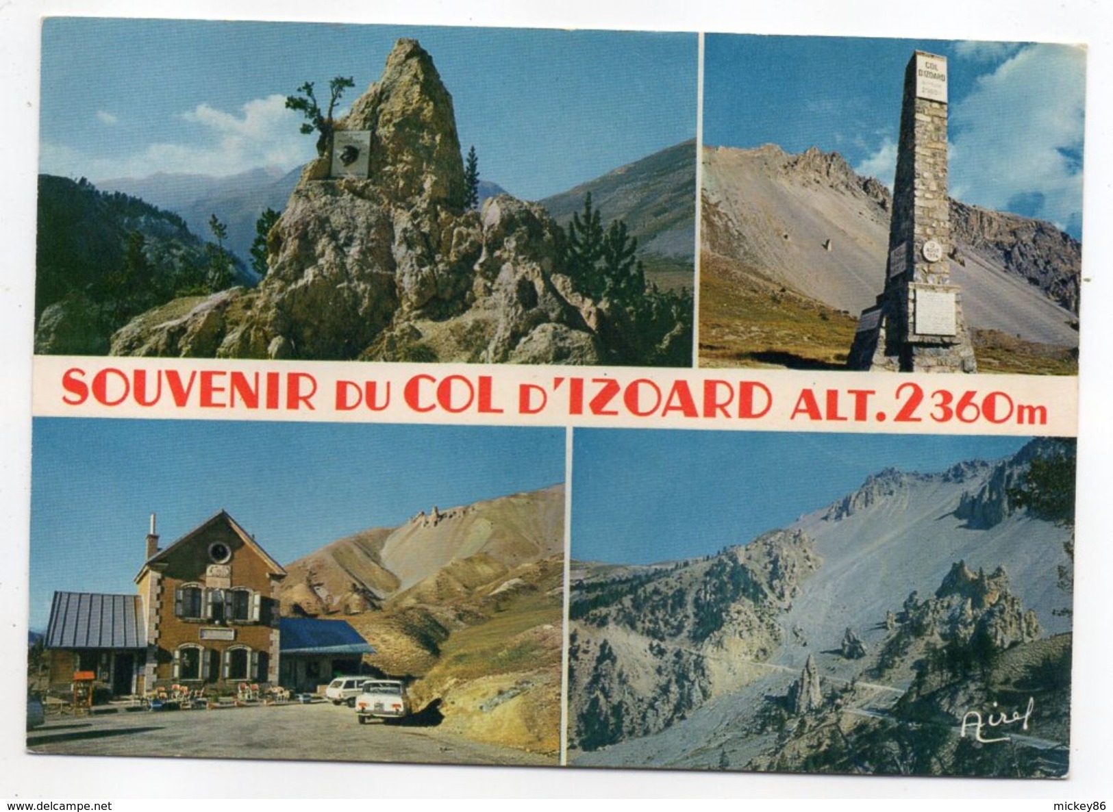 Env Briançon--Souvenir Du Col D'Izoard-Multivues- (cyclisme Tour De France,mémorial F.Coppi,refuge Napoléon....)-cachet - Autres & Non Classés