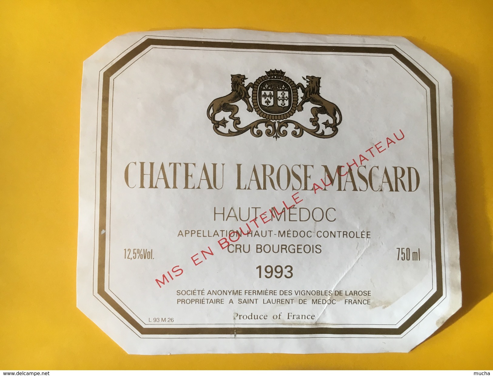 5830 - Château Larose-Mascard 1993 Haut-Médoc - Bordeaux