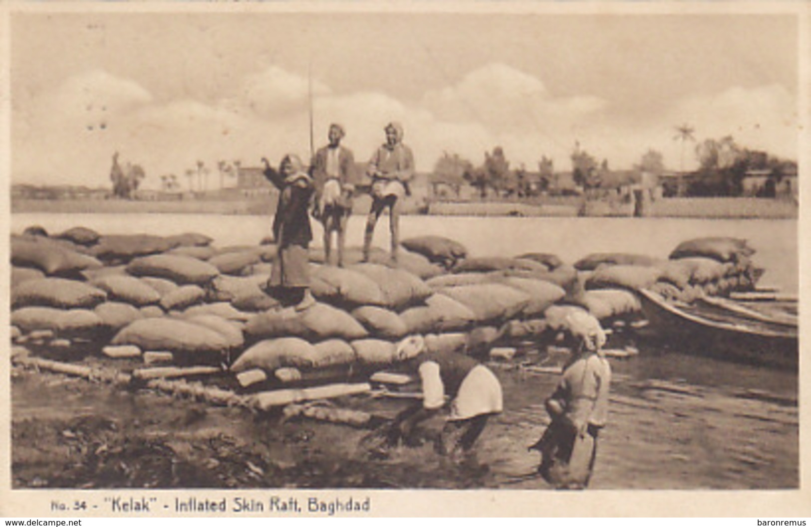 Bagdad - Kelak - Inflated Skin Raft - 1937       (171130) - Iraq