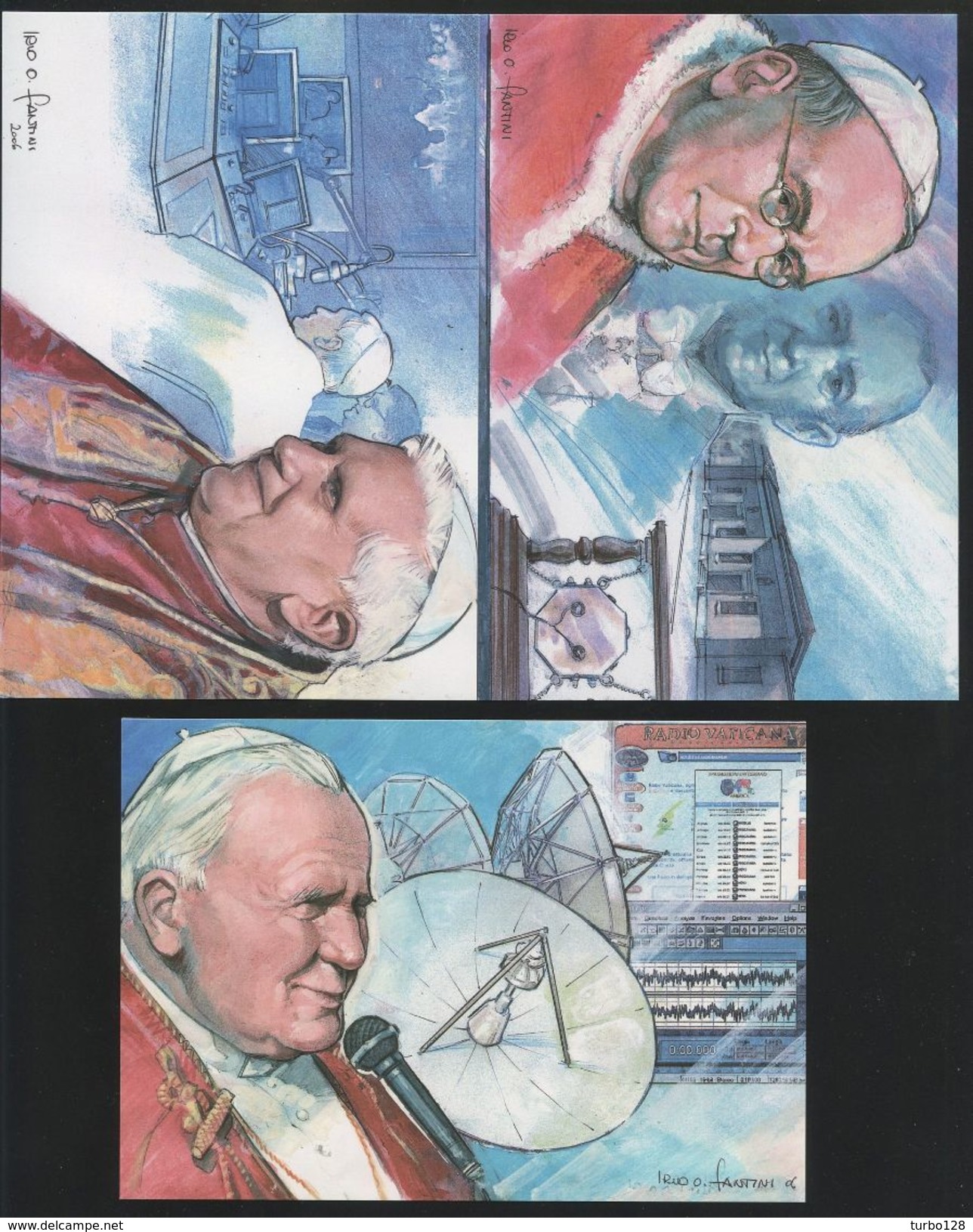 VATICAN 2006 5 Cartes ** Neuve UFN 75e Anniversario Della Radio Vaticana Papes 1931 - 2006 Superbes Dans Pochette - Briefe U. Dokumente