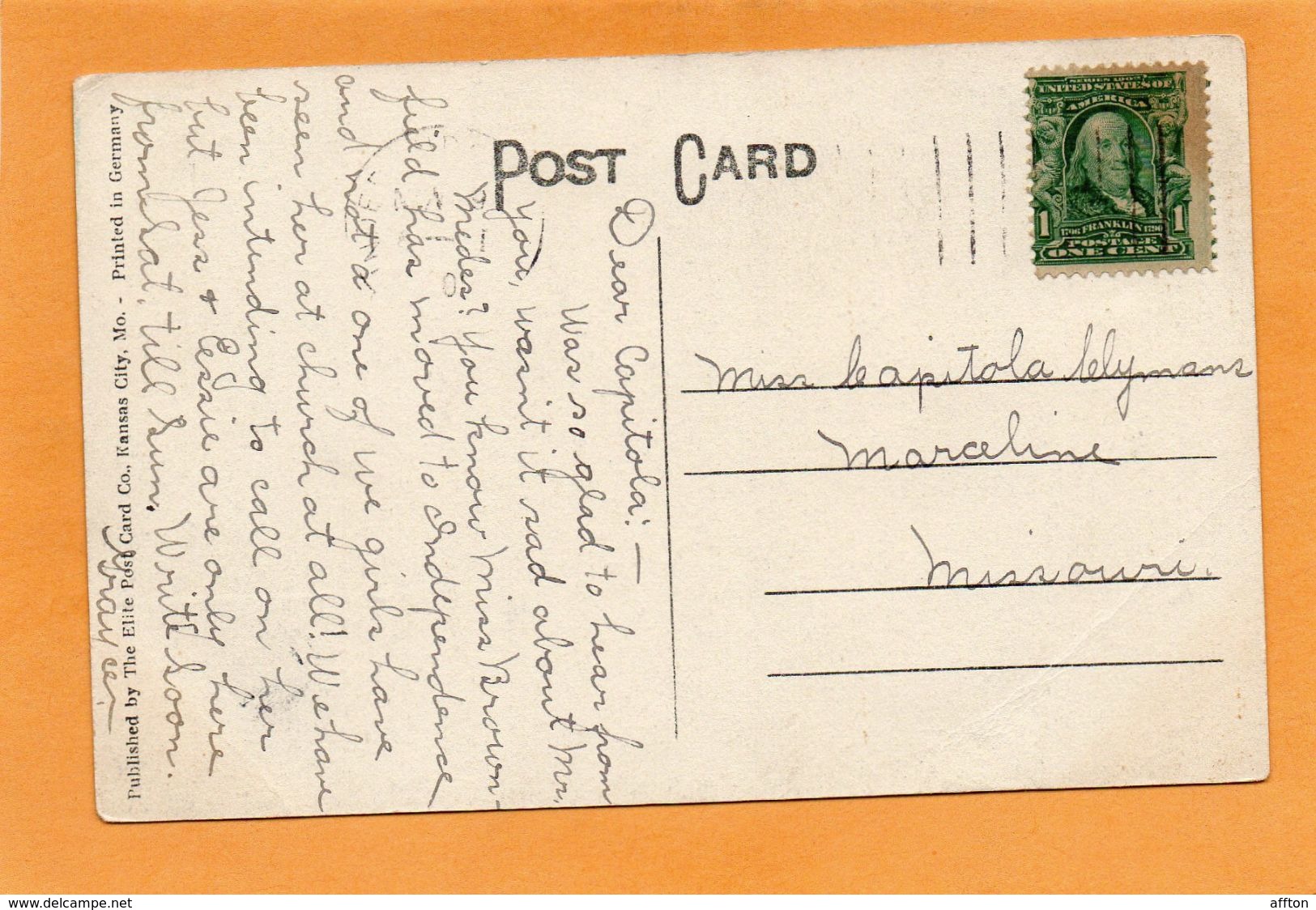 Independence MO 1905 Postcard - Independence