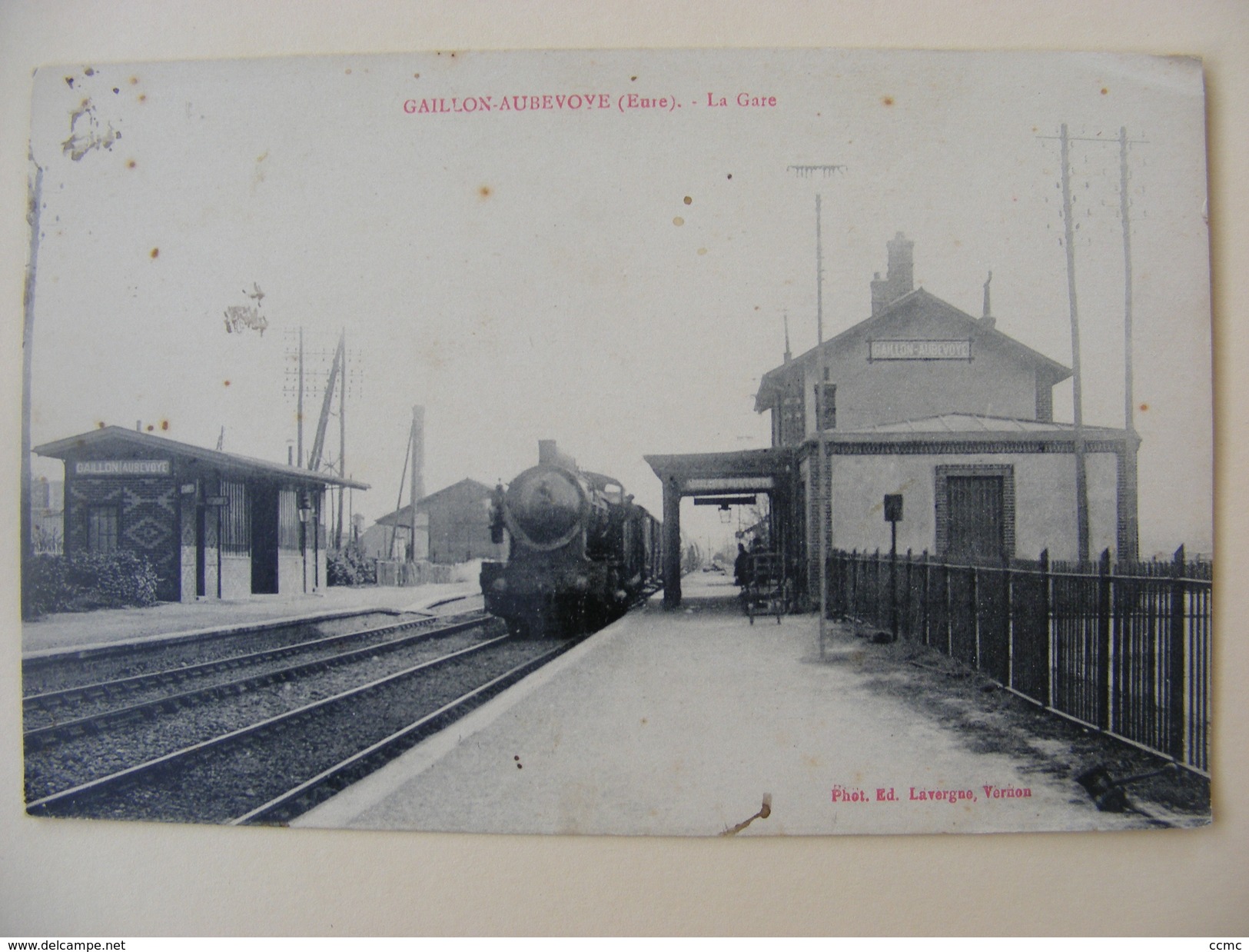 CPA Gaillon - Aubevoye ((27) - La Gare - Locomotive , Train - Aubevoye
