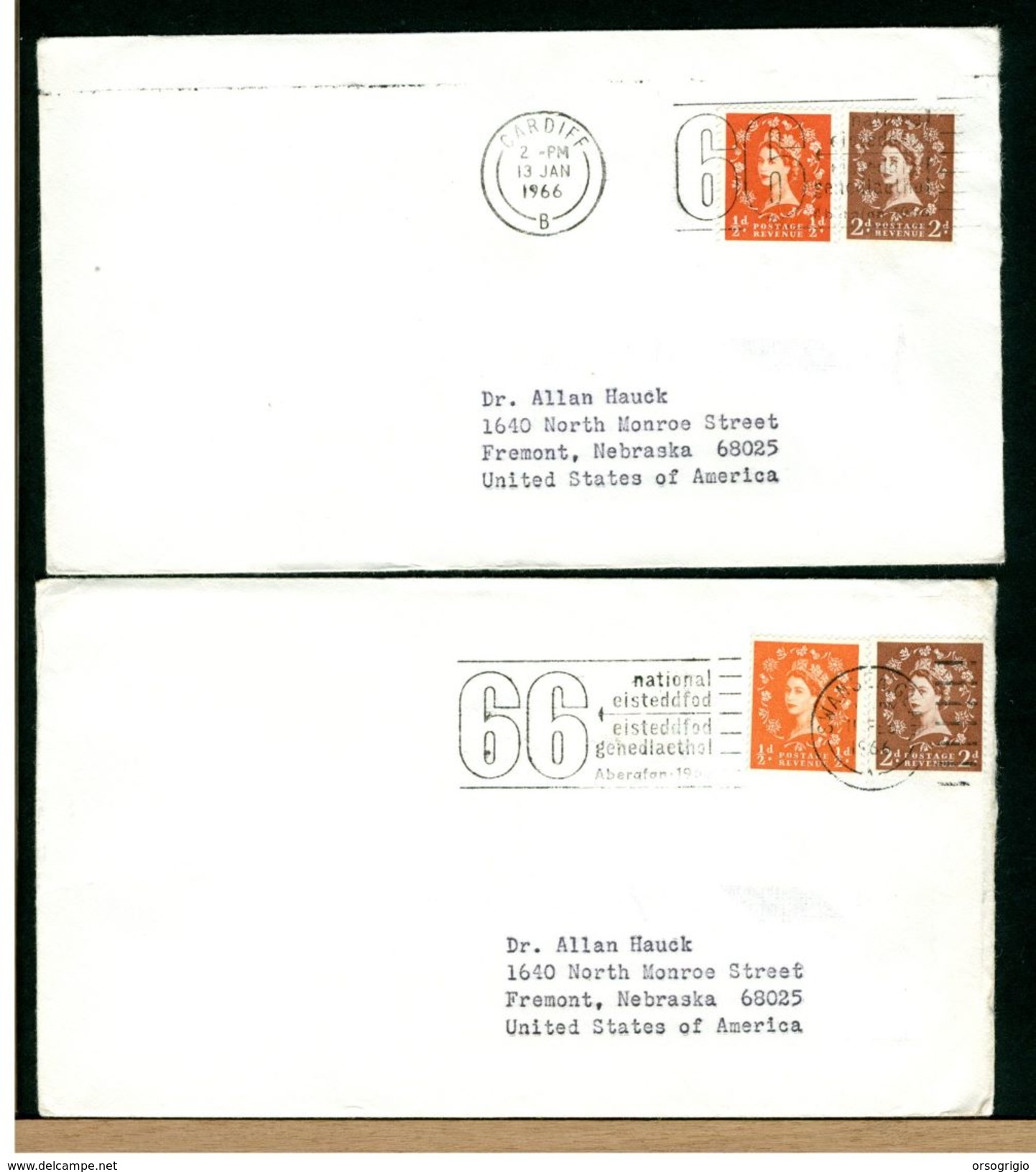 GRAN BRETAGNA - 1966 - National Eisteddfod - Storia Postale