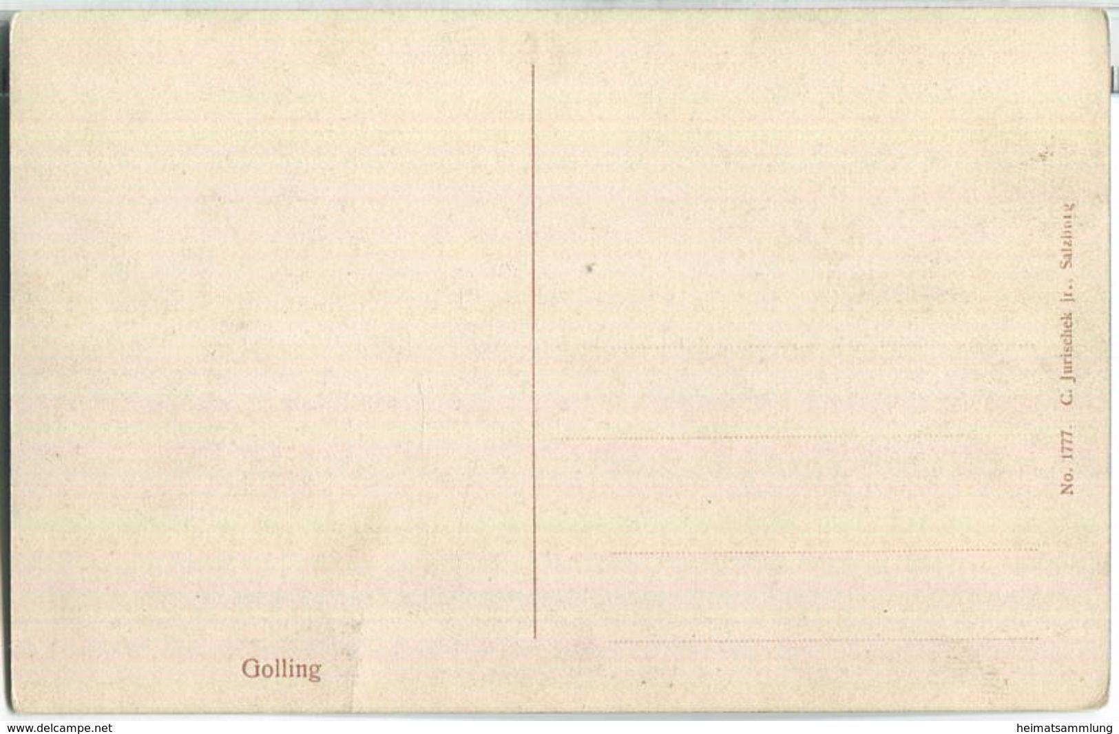 5340 Golling - Verlag C. Jurischek Jun. Salzburg - Golling