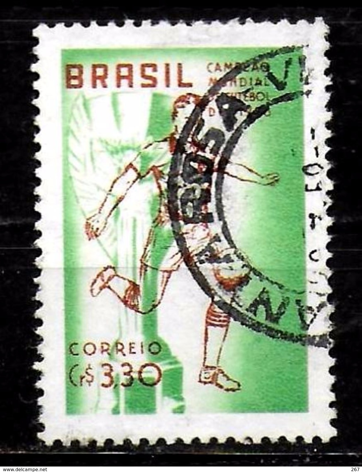 BRESIL   N° 670   Oblitere     Cup 1958    Football  Soccer Fussball - 1958 – Schweden