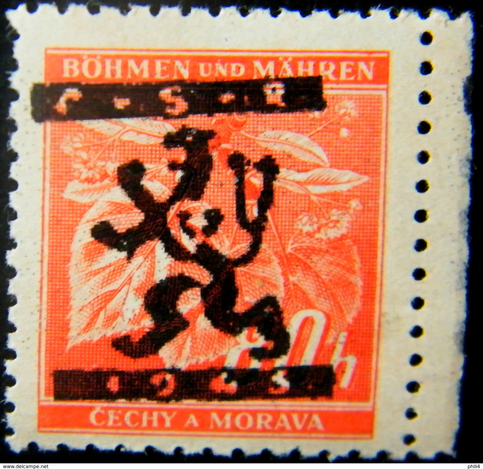 Local Czechoslovakia 1945 Liberation Overprint Turnov MNH Rare - Autres & Non Classés