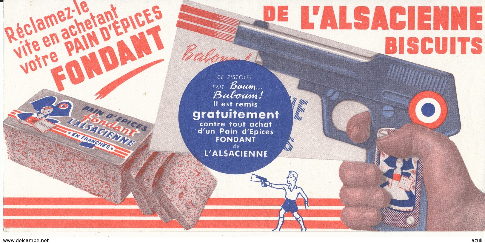 BUVARD -  Pain D'Epices L'ALSACIENNE, Pistolet - Pain D'épices