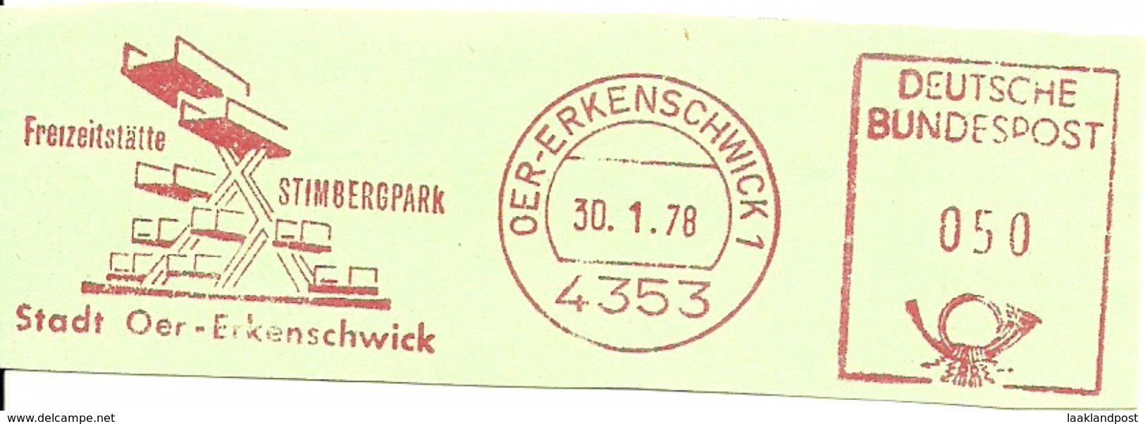 Germany Nice Cut Meter Freizeitstatte Stimberpark Oer-Erkenschwick, 30/1/1978 - Andere & Zonder Classificatie