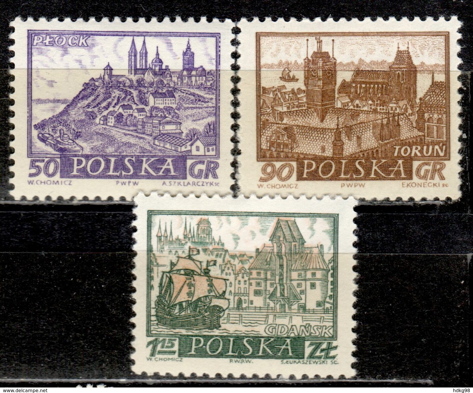 PL+ Polen 1960 1961 Mi 1192 1209 1215 1229 Mnh Städte - Ungebraucht