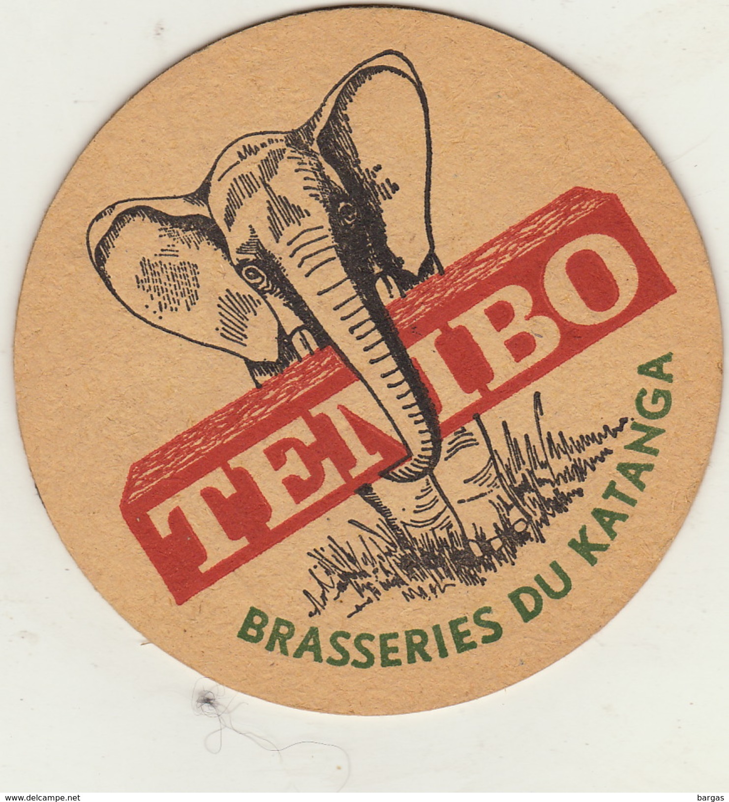 Biere TEMBO Brasserie Du Katanga - Portavasos