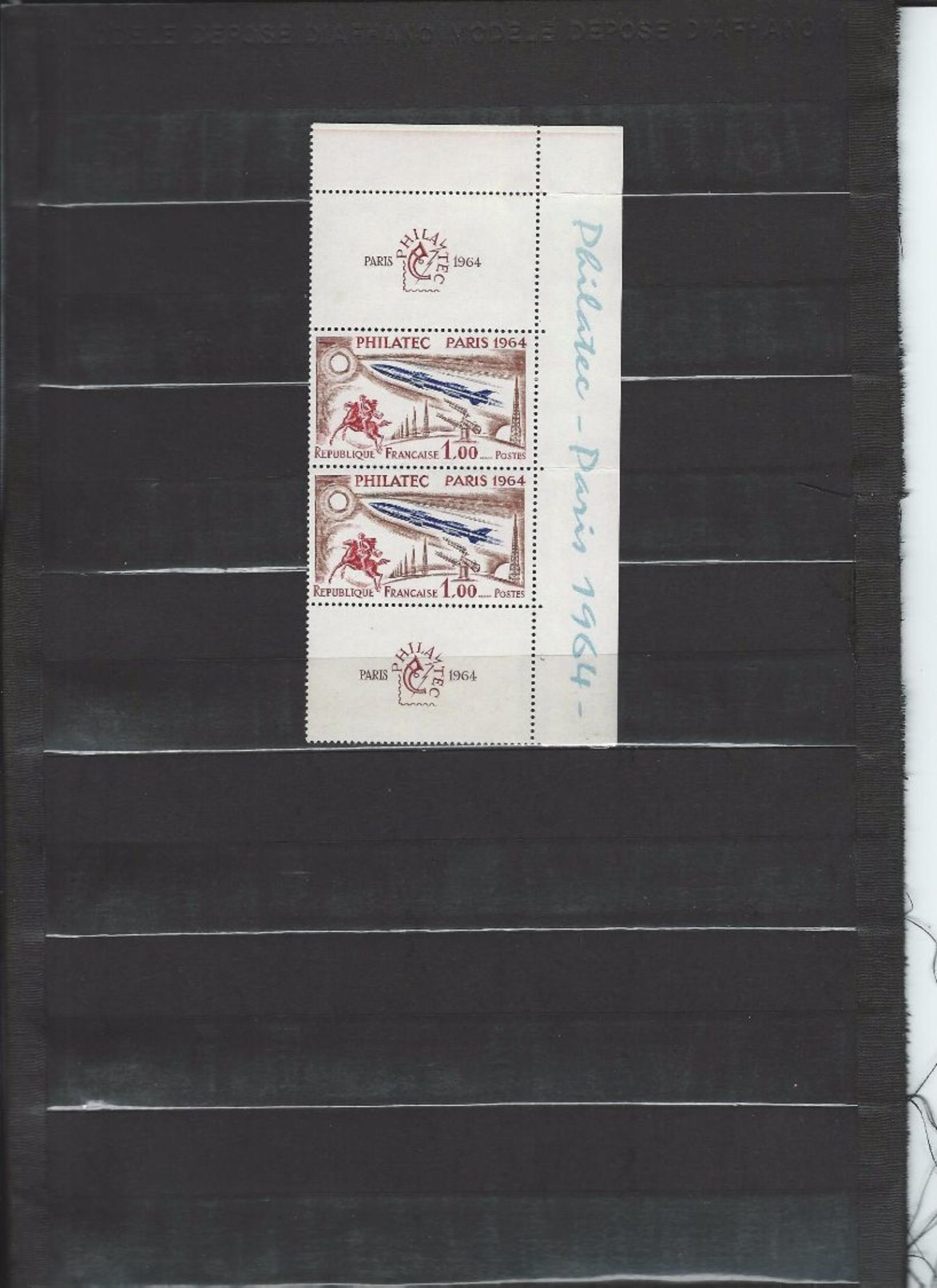 LIQUIDATION DE COLLECTION - France- Philatec Paris 1964 - Bloc De 2 Timbres - Neufs