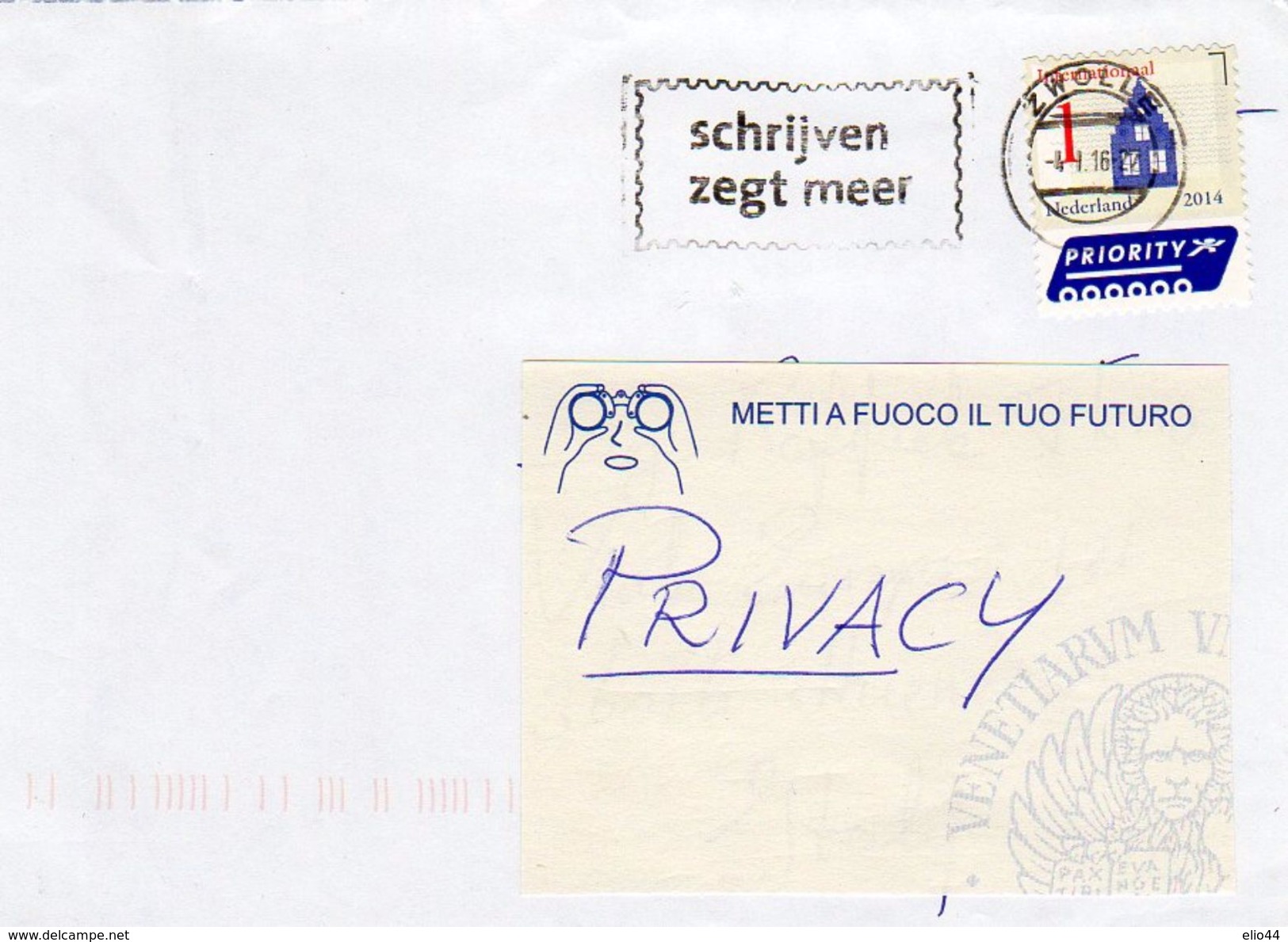 Paesi Bassi - Olanda - Usati Su Busta - - Lettres & Documents