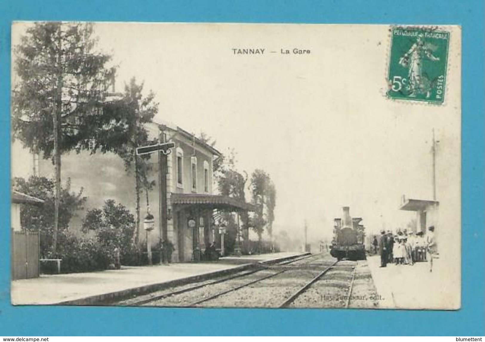 CPA - Chemin De Fer Arrivée D'un Train En Gare De TANNAY 58 - Tannay