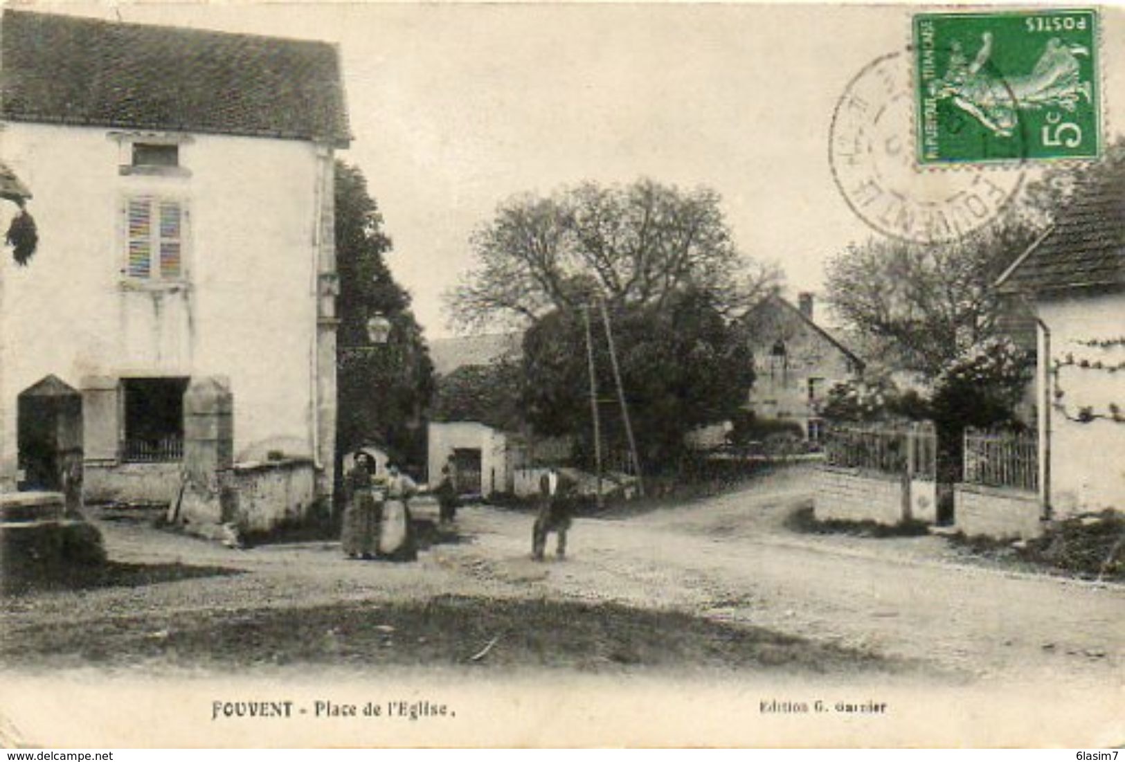 CPA - FOUVENT (70) - Aspect De La Place De L'Eglise En 1906 - Sonstige & Ohne Zuordnung