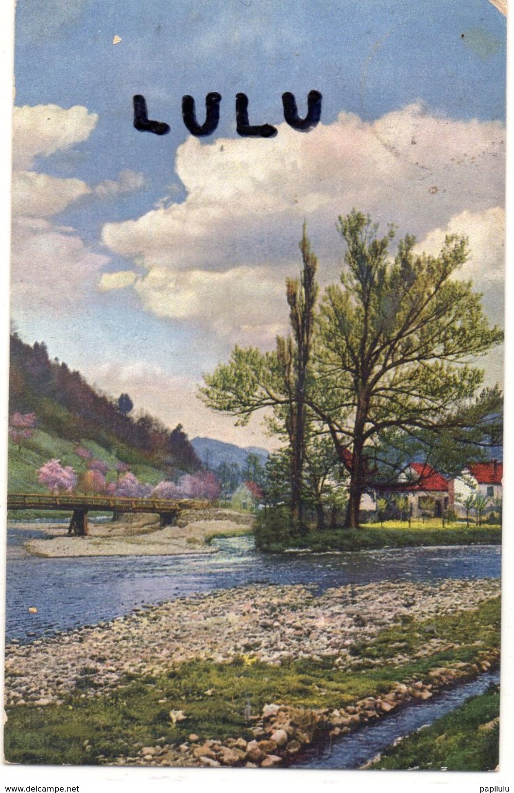 ALLEMAGNE : Schwarzwaid-Wolfach , ( Paysage Rivière Pont Maisons ) Posté A Strabburg - Wolfach