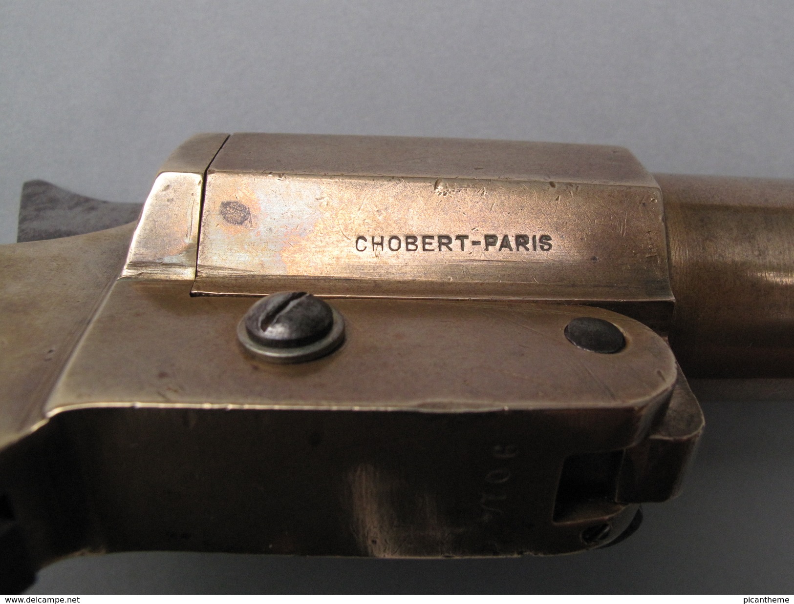 Très beau pistolet lance-fusées réglementaire français modèle Chobert 1914-1918