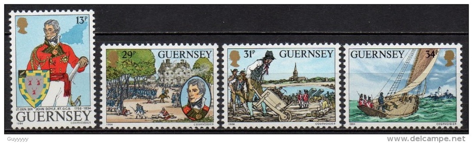 Guernesey - 1984 - Yvert N° 300 à 303 ** - John Doyle - Guernesey