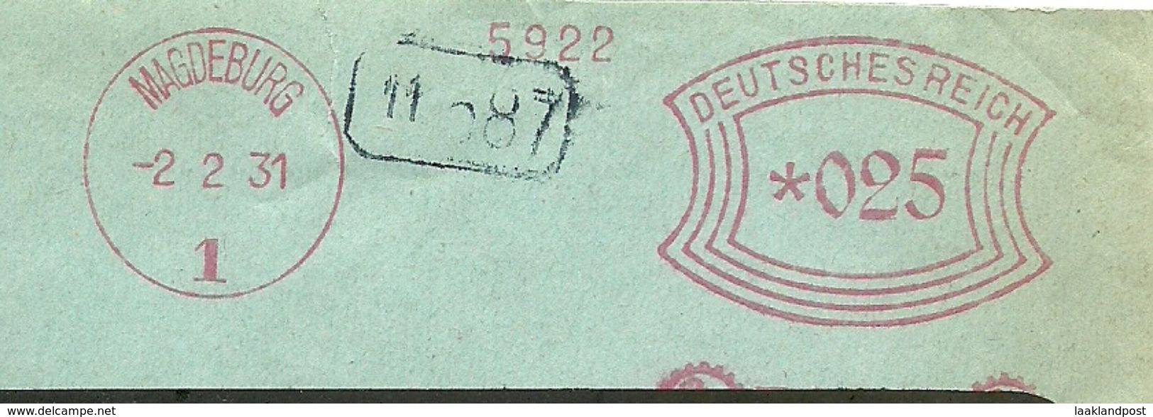 Germany Window Firm Cover Polte Magdenburg 2/2/1931 - Fabriken Und Industrien