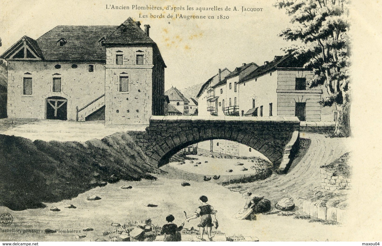 PLOMBIERES Les BAINS -  PLOMBIERES Ancien - Jacquot - Les Bords De L'Augeronne En 1820 - Plombieres Les Bains