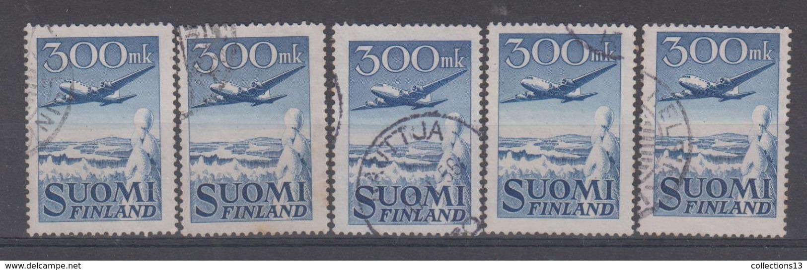 FINLANDE - PA 2 (5 Timbres) Obli Cote 67,50 Euros Depart à 10% - Used Stamps