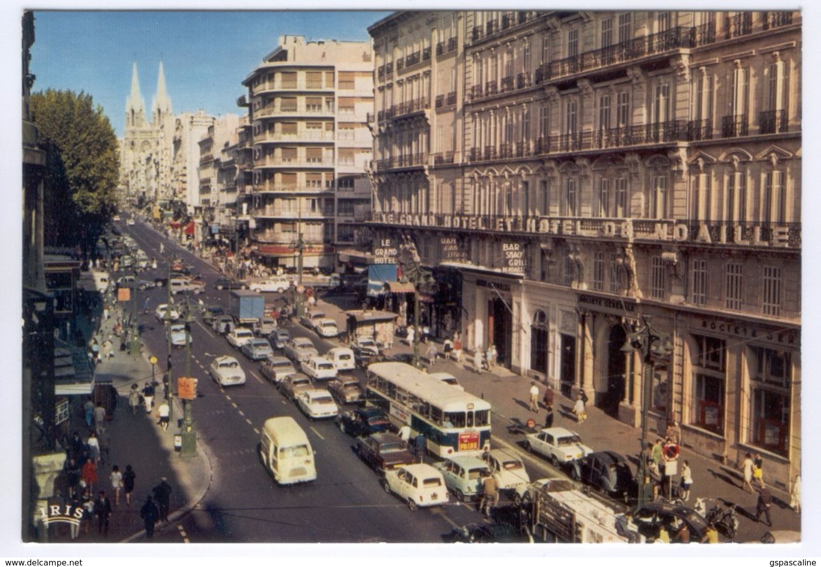 13.55/252 MARSEILLE - Edts G.Gandini - La Canebière. Le Grand Hôtel & Hôtel De Noaille - Canebière, Centre Ville