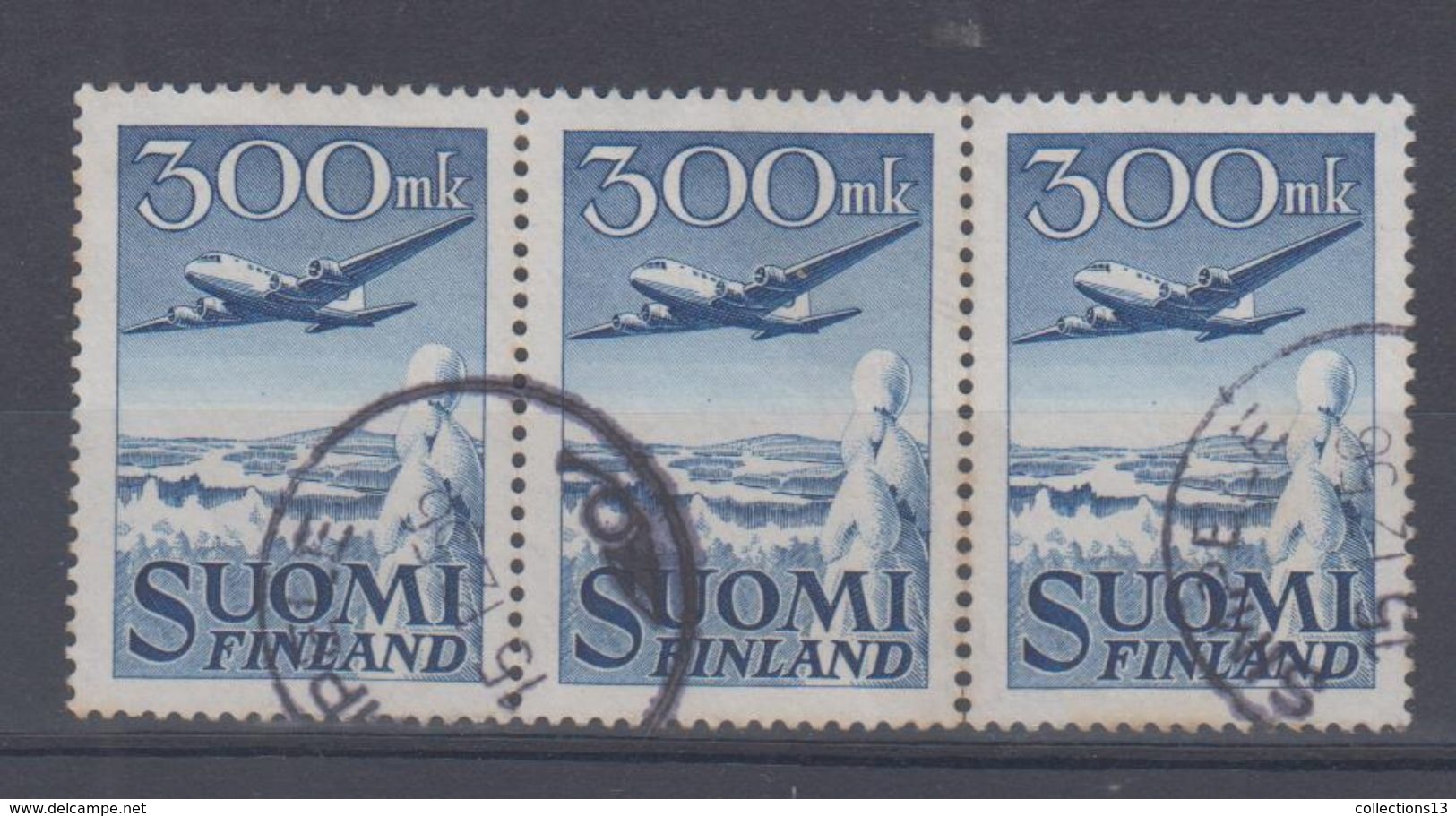 FINLANDE - PA 2 (bande De 3) Obli Cote 40,50 Euros Depart à 10% - Used Stamps