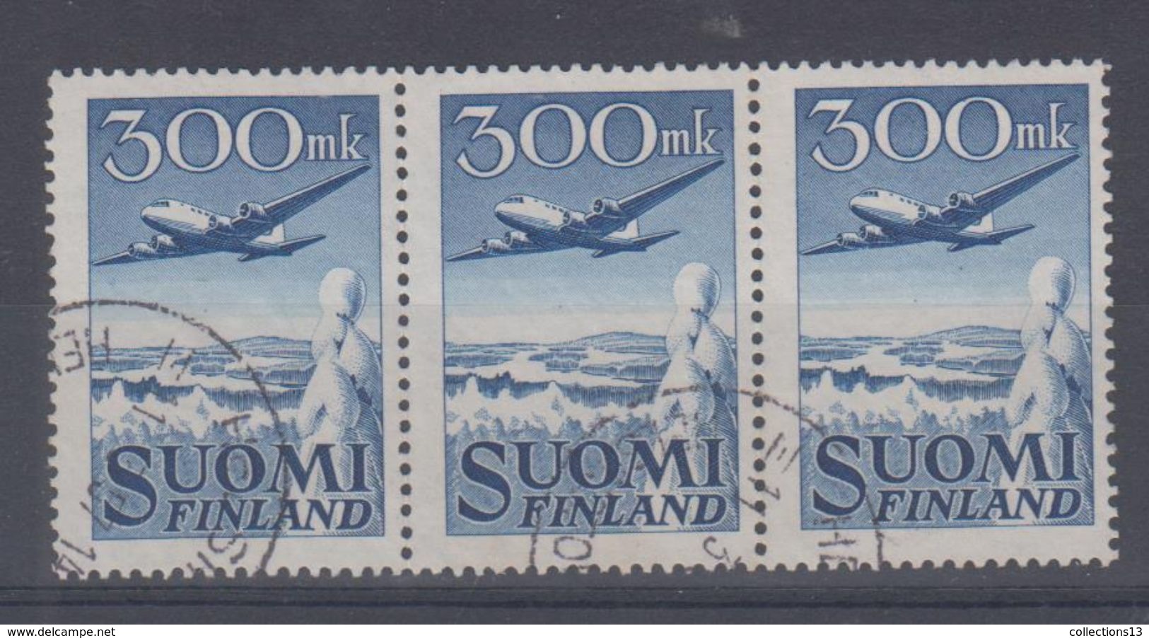 FINLANDE - PA 2 (bande De 3) Obli Cote 40,50 Euros Depart à 10% - Used Stamps