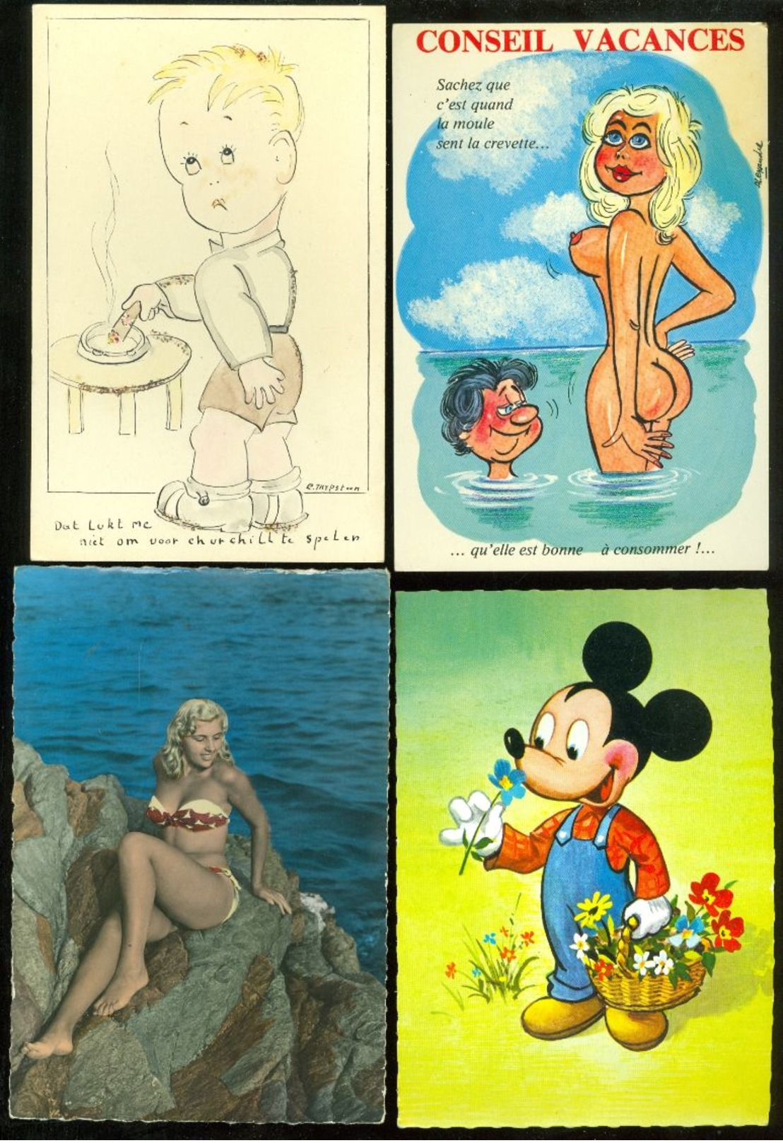 Beau Lot De 60 Cartes Postales Semi Modernes Grand Format De Fantaisie      Mooi Lot 60 Postk. Fantasie Groot Formaat - 5 - 99 Cartes