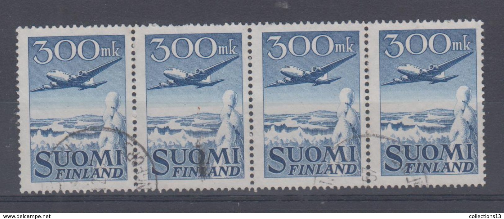 FINLANDE - PA 2 (bande De 4) Obli Cote 54 Euros Depart à 10% - Used Stamps