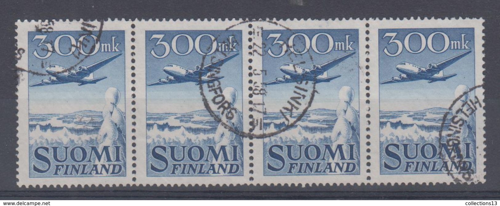 FINLANDE - PA 2 (bande De 4) Obli Cote 54 Euros Depart à 10% - Used Stamps