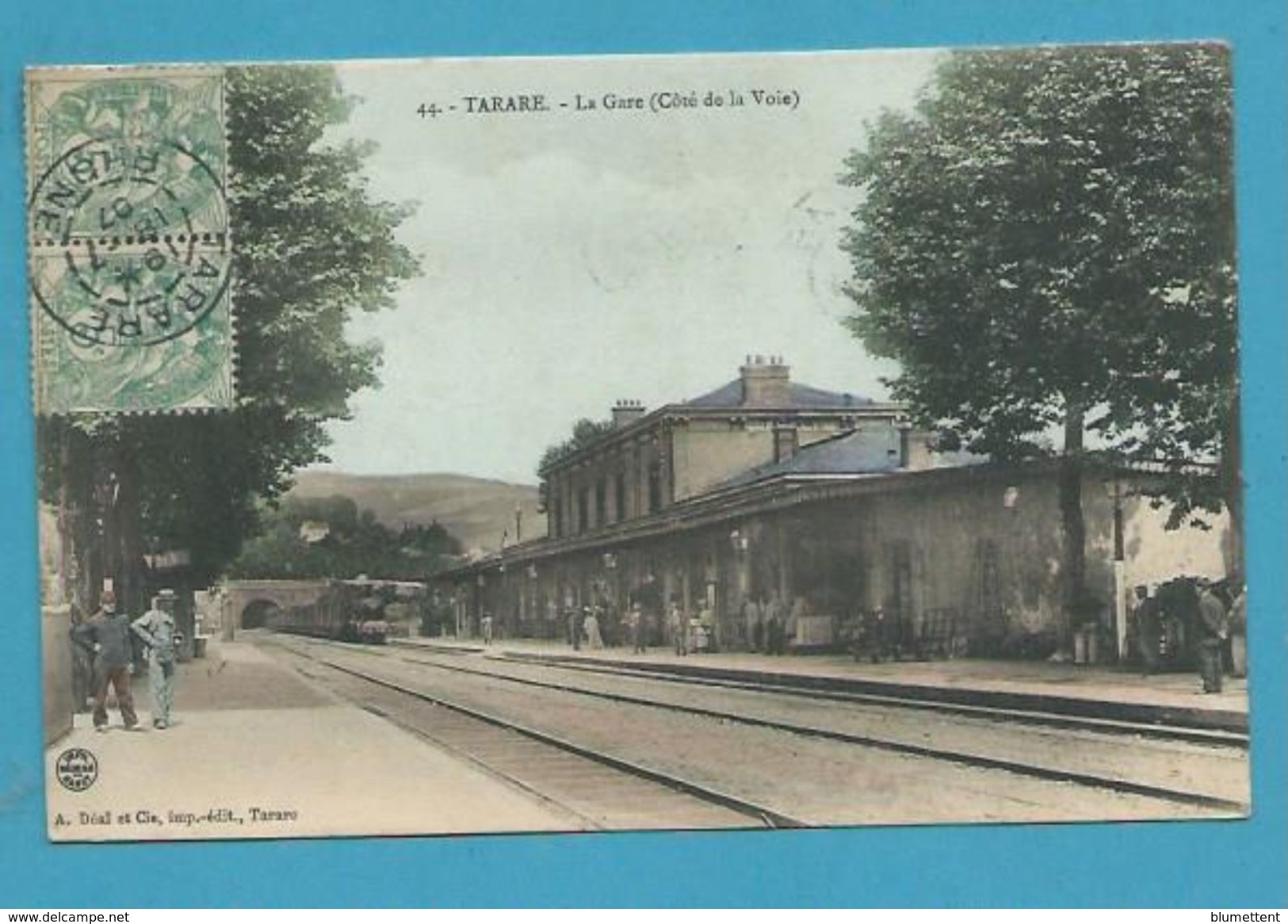 CPA - Chemin De Fer Train En Gare De TARARE 69 - Tarare