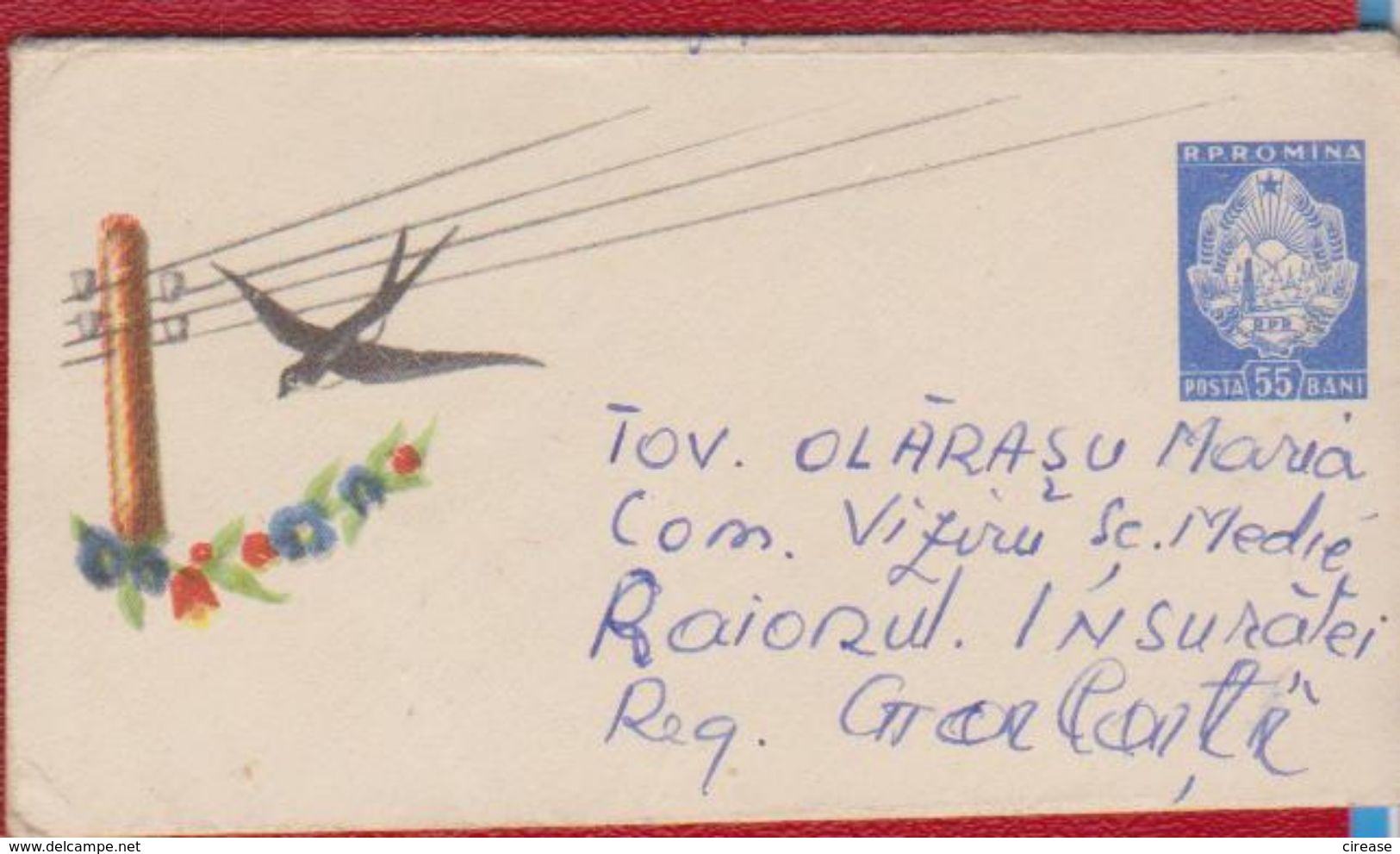 SWALLOWS BIRD BIRDS ROMANIA POSTAL STATIONERY LILIPUT - Hirondelles