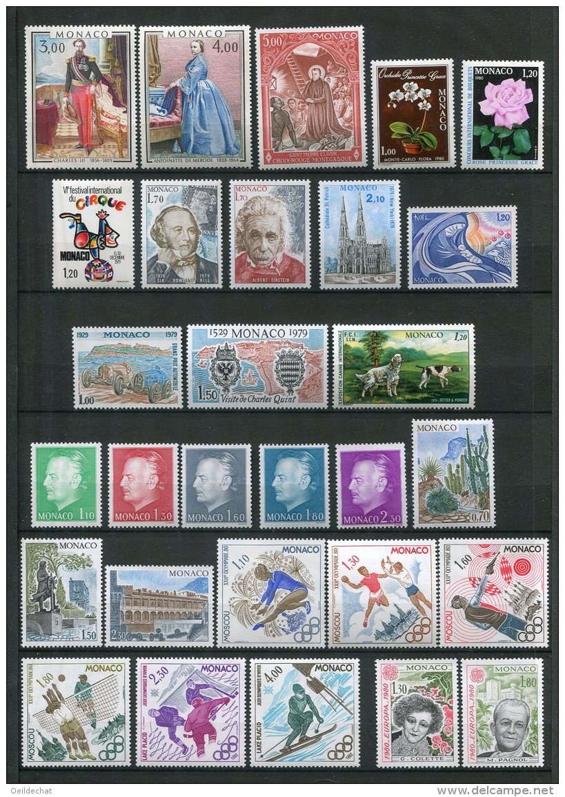 5617  MONACO    Collection**  N° 1196/1214, 1216/25   TTB - Collections, Lots & Séries