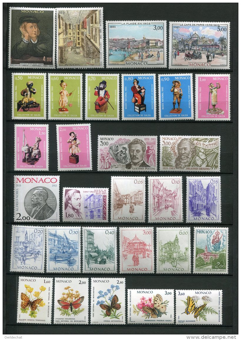 5623   MONACO   Collection**    N° 1377/86, 1389/92, 1401/2, 1404/11, 1420/4, 1426    TTB - Lots & Serien