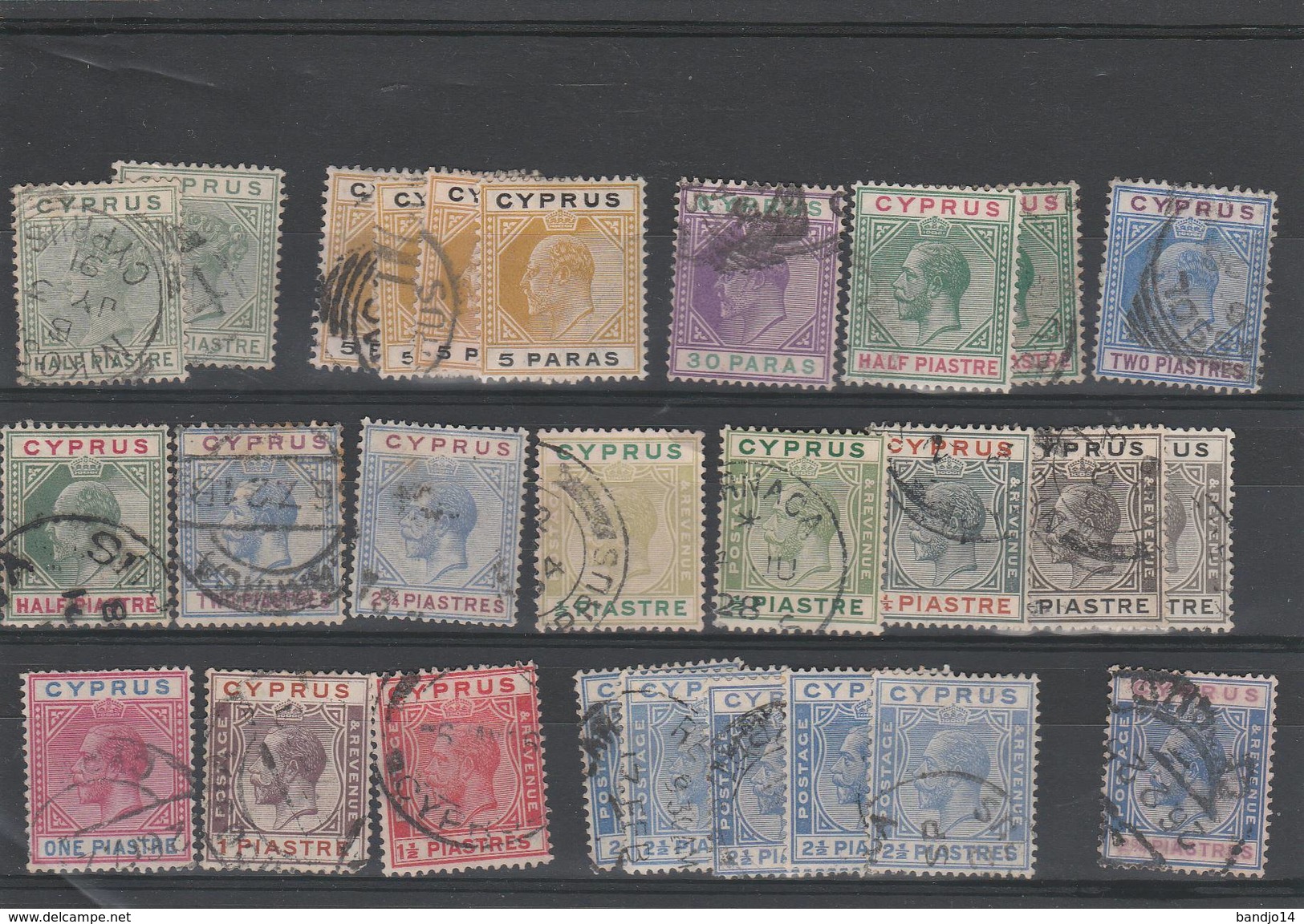 UK Cyprus - Chypre - 27 Timbres Anciens  Oblitérés - Usados