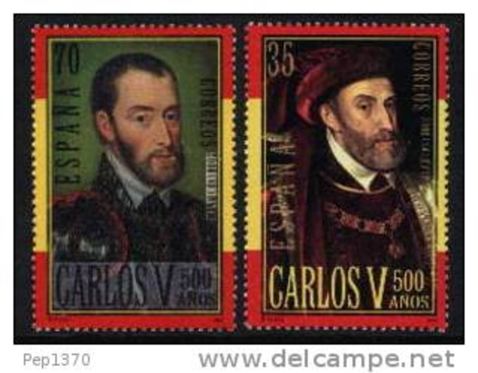 ESPAÑA 2000 - 500 AÑOS DEL NACIMIENTO DE CARLOS V - Edifil Nº 3697-3698 - Yvert Nº 3264-3265 - Nuevos