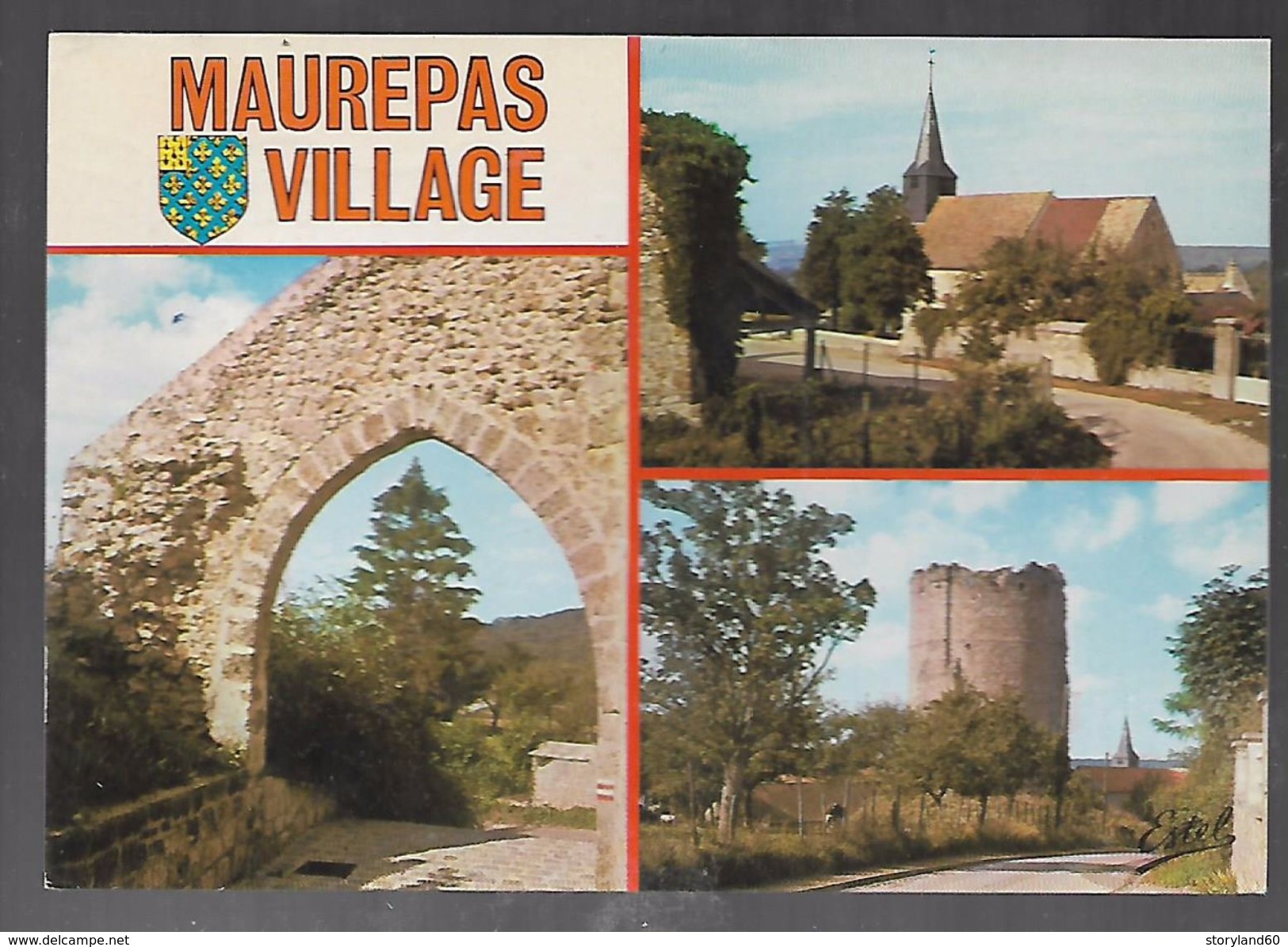 Cpm 7812312 Maurepas Village L'église Et La Tour - Maurepas