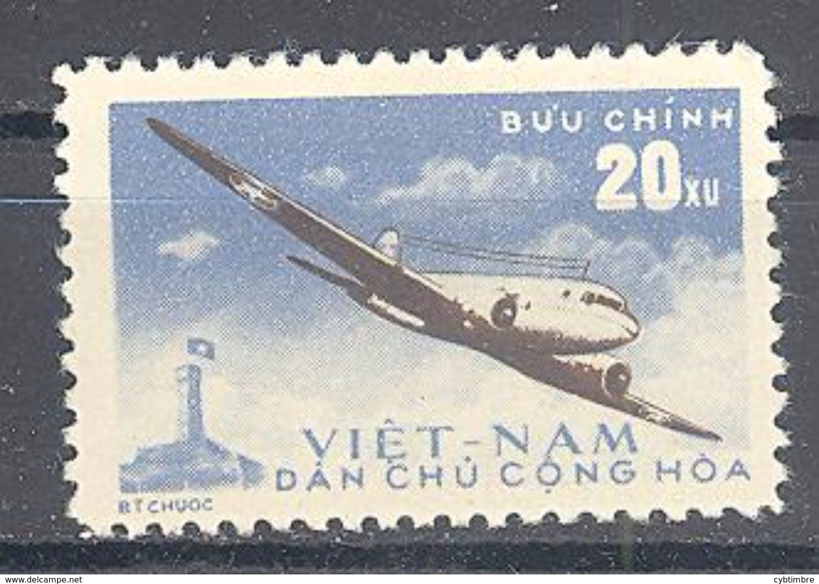 Viet Nam Du Nord: Yvert A 1**; Avion Bimoteur; Cote 16.50€ - Vietnam