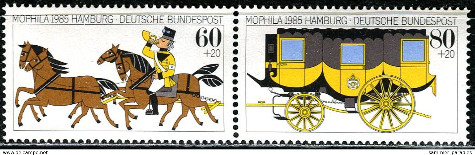 BRD - Michel 1255 / 1256 = WZd 5 - ** Postfrisch (C) - 60+20-80+20Pf  Briefmarkenausstellung MOPHILA 85 - Neufs