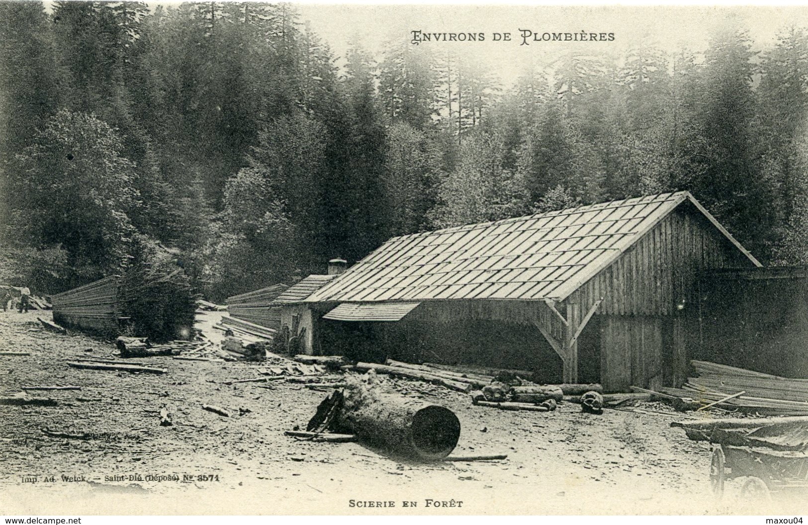 Environs De PLOMBIERES Les BAINS - Scierie En Fôret - Plombieres Les Bains