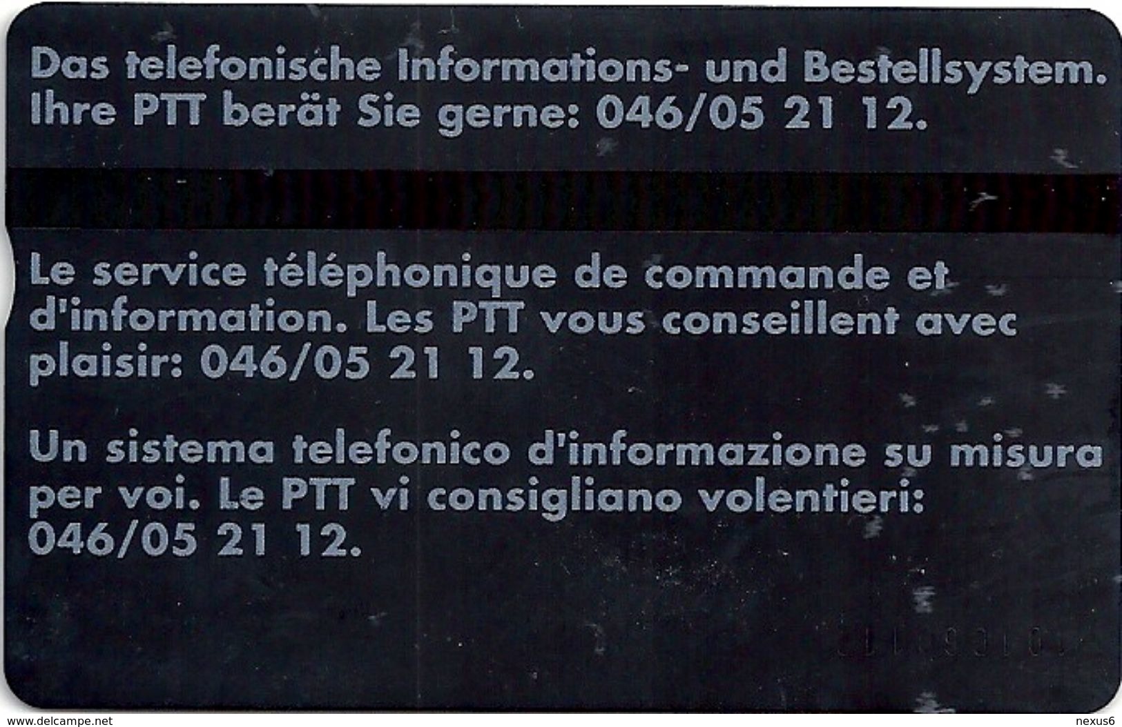 Switzerland - Swisscom - L&G PTT Series 8-9 - Dark Green - P07B - 1991 - 109C - 30.000ex, Used - Schweiz