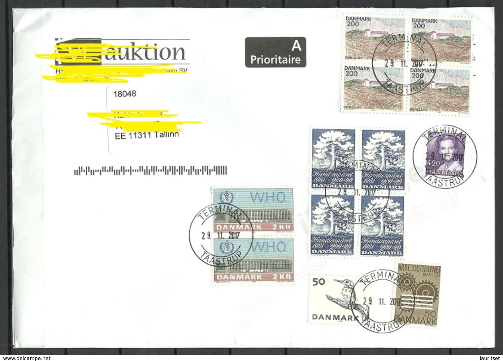 DENMARK Dänemark 2017 Cover To Estonia - Lettere