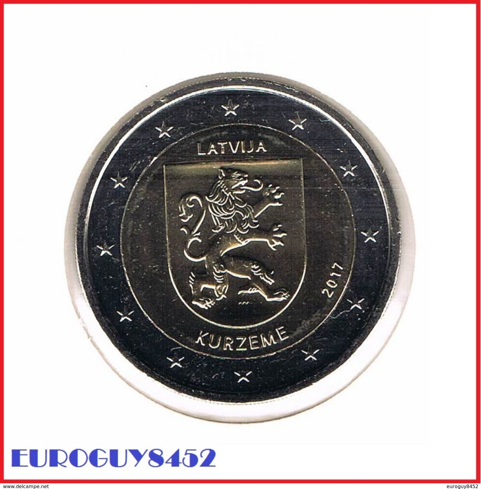 LETLAND - 2 € COM. 2017 UNC - WAPENSCHILD KURZEME - Lettonie