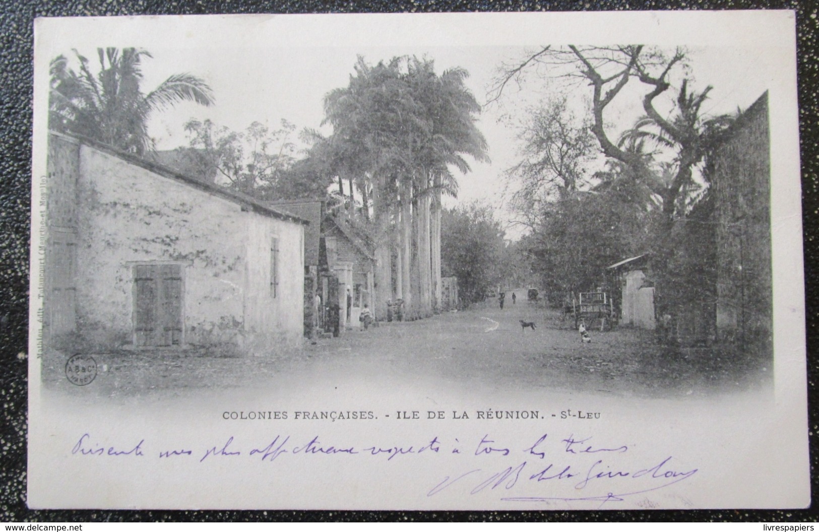 Reunion Ile  St Leu Colonies Françaises Cpa Timbré 1902 - Other & Unclassified