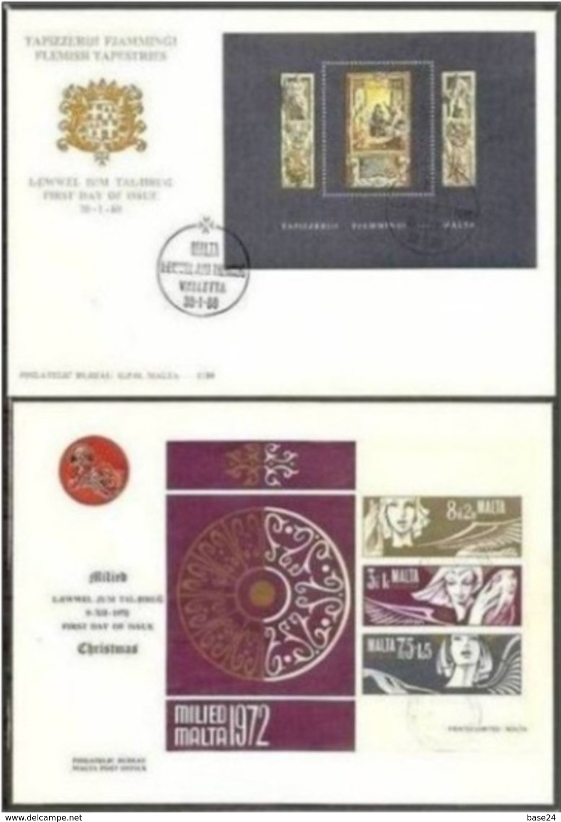 1972 .. 1980 Malta 5 FOGLIETTI (2/3/4/5/6) Su 5 FDC Grandi  5 Souv.sheets On Big FDC - Malta