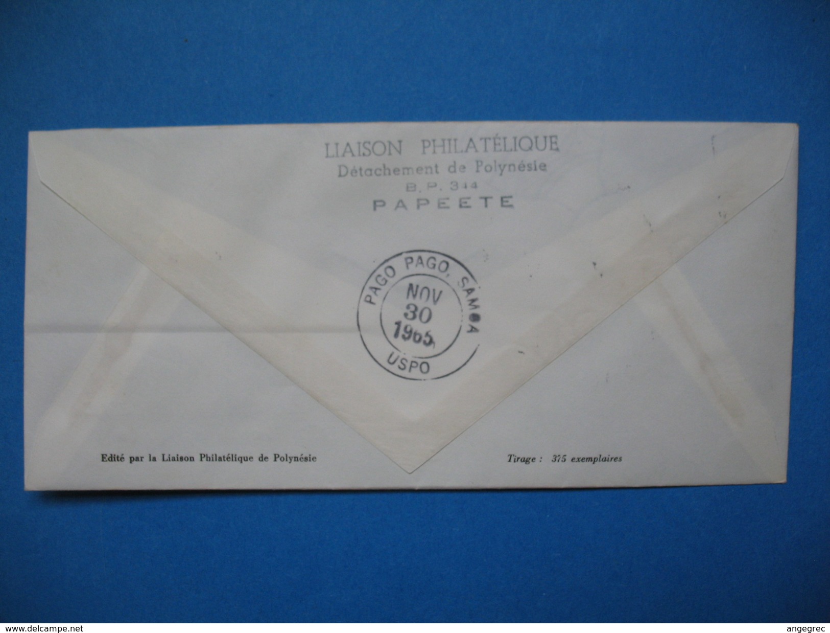 Polynésie Française Année 1965  N° 5 Sur Enveloppe Du 30/11/1965 Voyagé Par Avion De Papeete Pour Samoa - Oblitérés