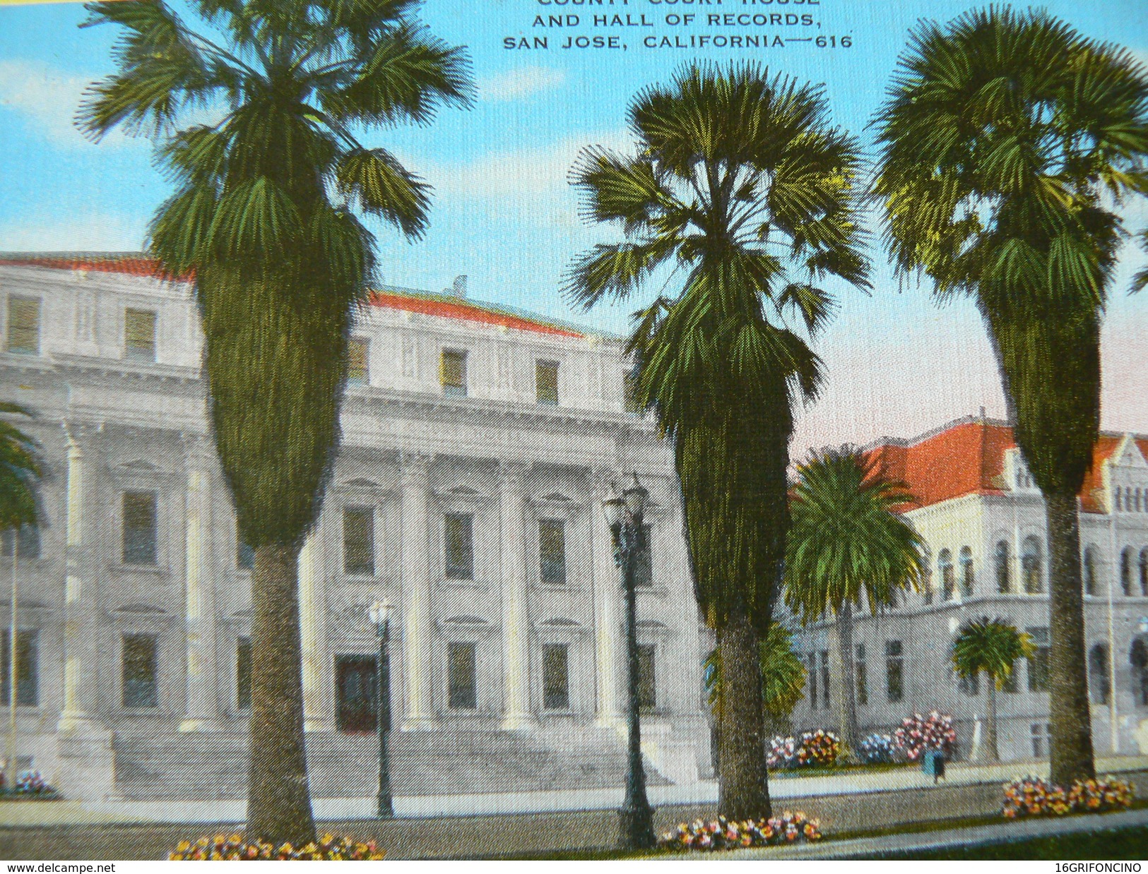 NEW ANCIENT POSTCARD OF  COUNTY COURT HOUSE ...OF SAN  JOSE' IN CALIFORNIA... - San Jose