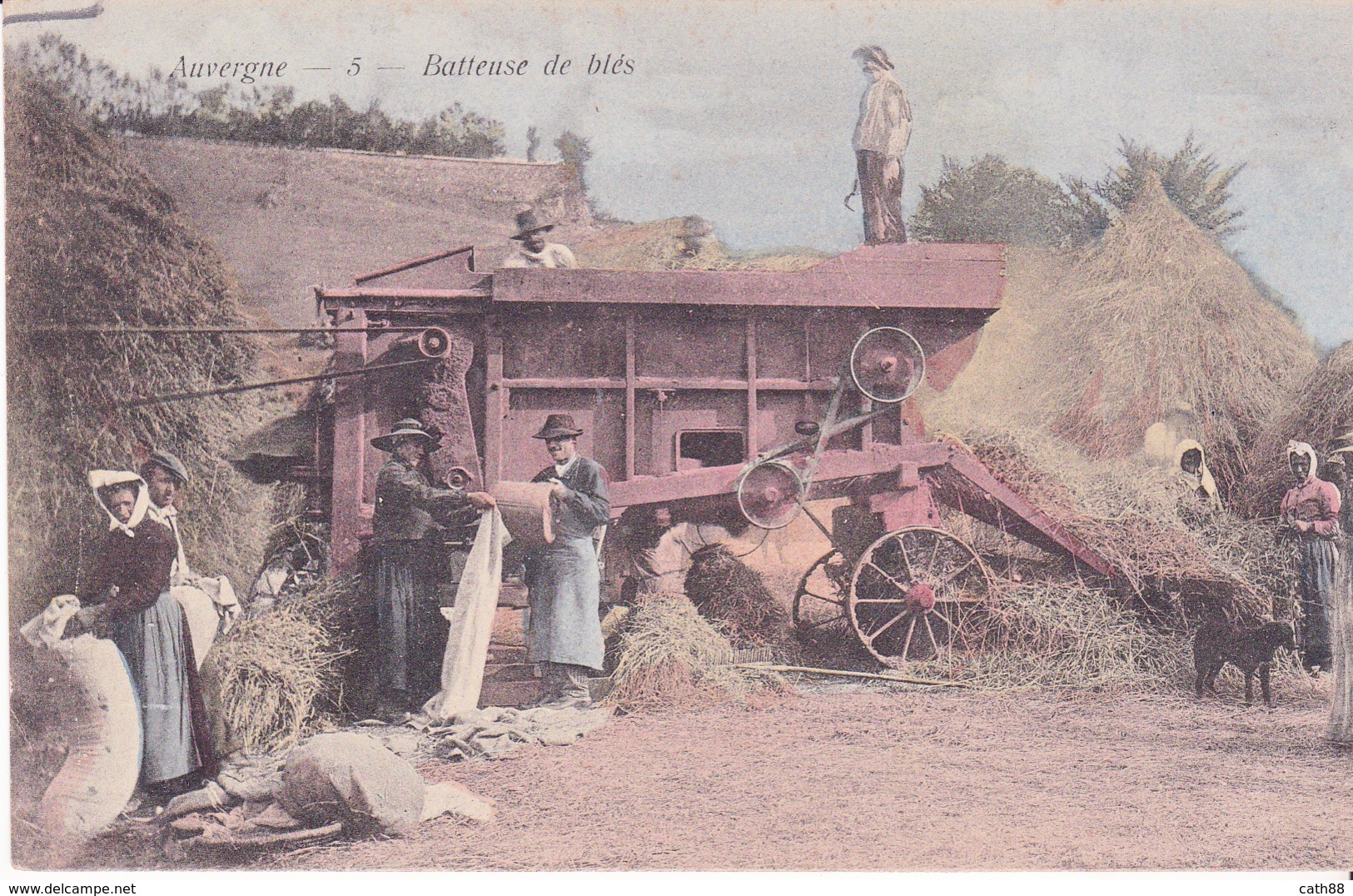 Auvergne - Batteuse De  Blé - Autres & Non Classés