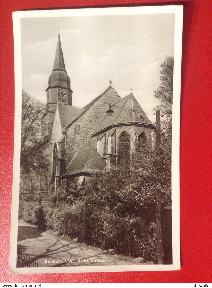 AK Beckum Katholische Kirche Echt Foto AK Ca. 1950 - Beckum