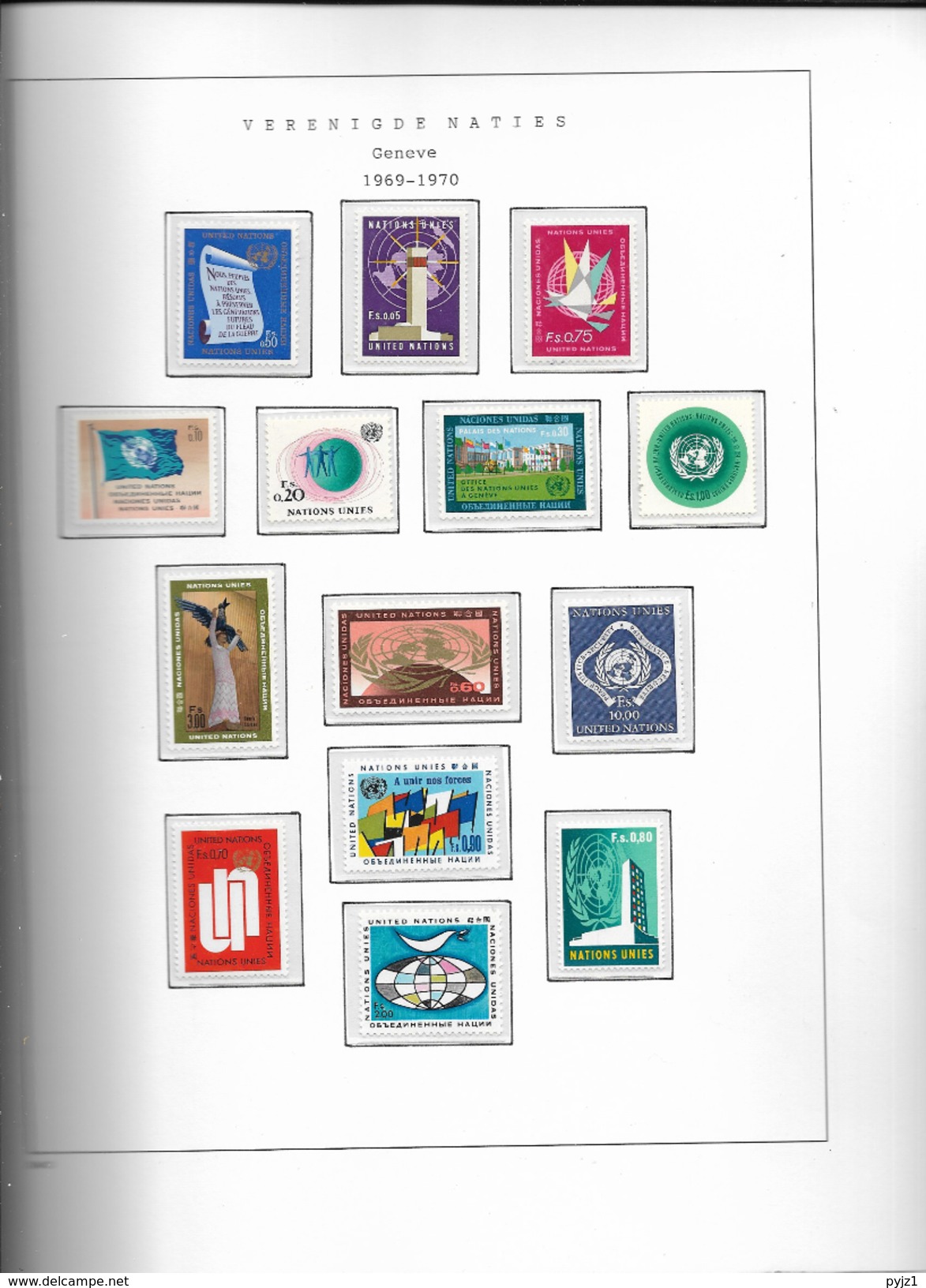 UNO Geneva  MNH Collection Up To 2005 In A DAVO Binder With Selfmade Pages - Collezioni (in Album)